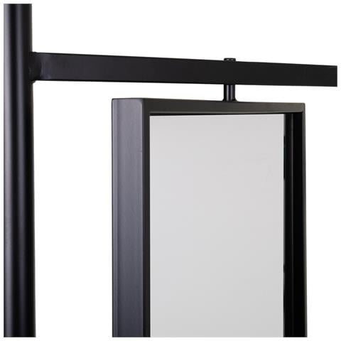 Mobile Da Ingresso Con Sgabello E Specchio In Metallo E Legno Grigio 77x45x181,5h - Foto 8