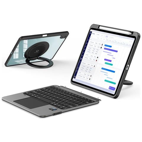Teclado per iPad Air 11 (2025) - Nero, Con Soporte - Foto 1