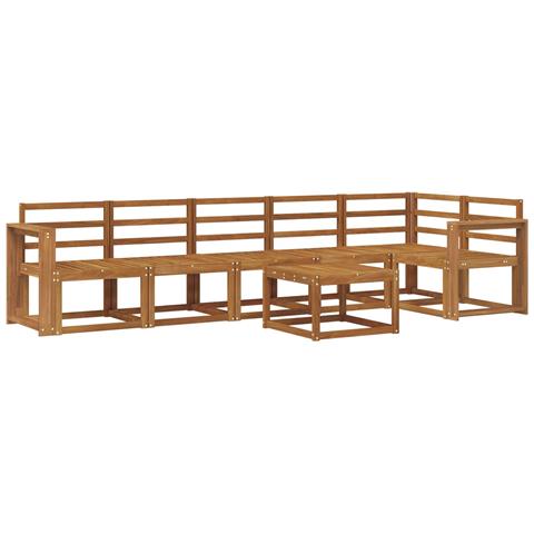 Set di divani da esterno 7 pcs Naturale - Foto 1