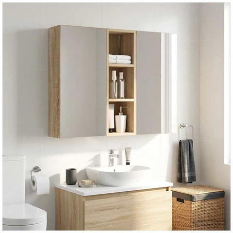 Armadio da bagno a muro Rovere Sonoma 20 x 16 x 62,5 cm - Foto 2