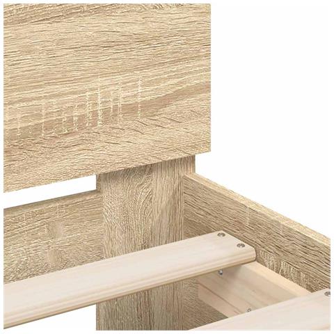 Struttura del letto Sonoma 152 x 203 cm Legno multistrato - Foto 9