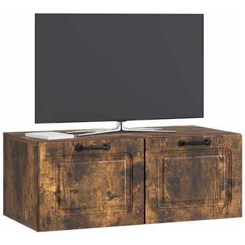 Mobile Porta TV da Muro Rovere Fumo 78,5 x 41 x 30 cm - Foto 2