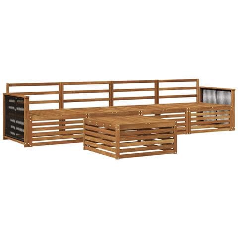 Set di divani da esterno 5 pcs Naturale - Foto 1