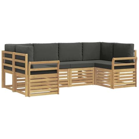 Set di divani da esterno 6 pcs Bianco e Antracite - Foto 1