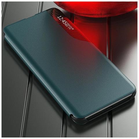 Custodia In Eco Pelle View Elegante Con Copertura Pieghevole E Funzione Supporto Per Xiaomi Redmi K40 Pro + / K40 Pro / K40 / Poco F3 Arancione - Foto 2