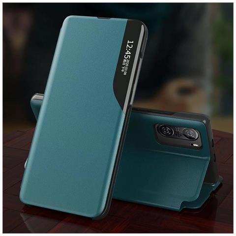 Custodia In Eco Pelle View Elegante Con Copertura Pieghevole E Funzione Supporto Per Xiaomi Redmi K40 Pro + / K40 Pro / K40 / Poco F3 Arancione - Foto 7