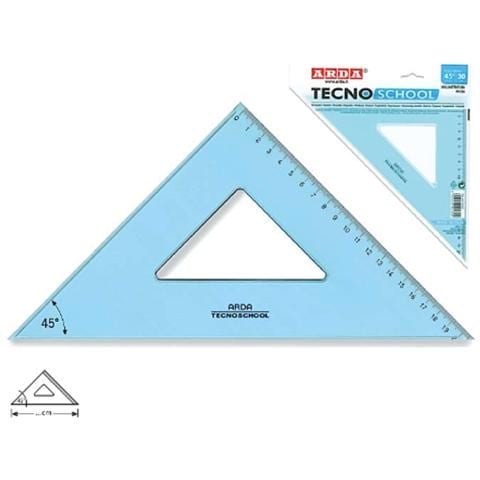 pz. 1 Squadra Tecnoschool azzurro trasp 30cm 45? 40130SS - Foto 2