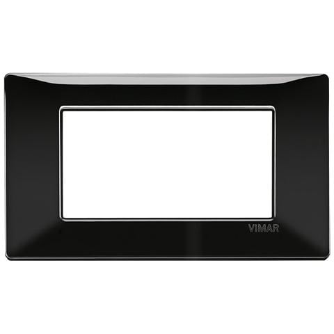 VIMAR 14654.05 PLACCA 4 MODULI NERO SERIE PLANA
