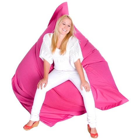 Poltrona Sacco Impermeabile In Poliestere Rosa 180x230cm - Foto 1