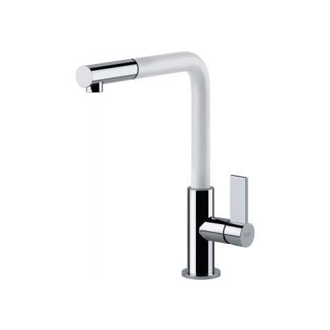 Miscelatore Monocomando Neptune Evo con Doccetta Estraibile Colore Cromo / Bianco - Foto 2