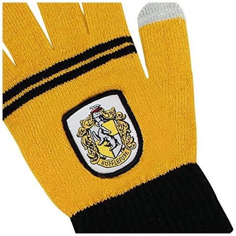 Cinereplicas - Harry Potter - Guanti Funzione Touch Screen - Licenza Ufficiale - Casa Tassorosso - Taglia Unica - Giallo e Nero - Foto 3