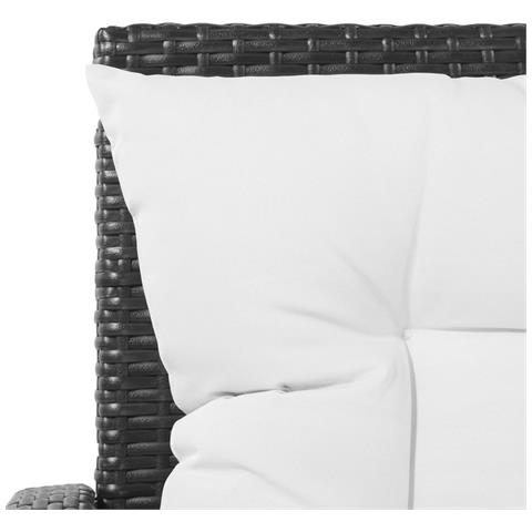 Set Divani Da Esterni 5 Pz In Polyrattan Nero E Bianco Crema - Foto 10