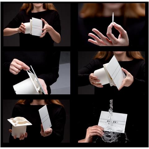 Estrattore Vetro Bagno Fan 100 Millimetri Display Della Temperatura Umidostato Bianco - Foto 3