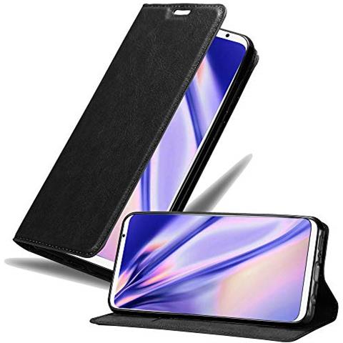Cadorabo Custodia Compatibile Con Meizu 16 In Nero Di Notte - Coperchio Protettiva Con Chiusura Magnetica, Funzione Stand E Tasca Per Le Carte - Foto 1