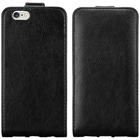 Custodia Compatibile Con Apple Iphone 6 / Iphone 6s In Nero Di Notte - Coperchio Protettivo In Design Flip Con Chiusura Magnetica - Foto 2