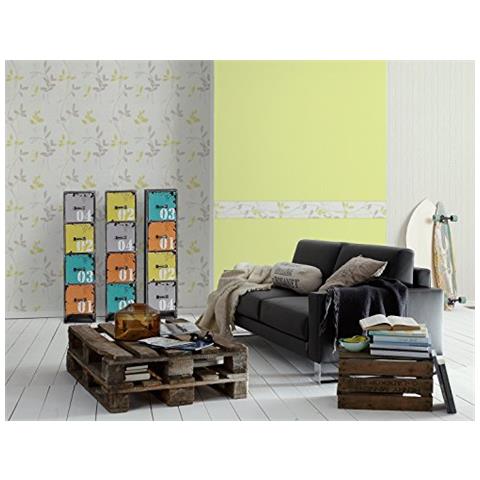 A. s. Cr? ation 249623 Avenzio 4 - Bordo Adesivo Da Muro, Colore: Grigio / crema / verde Chiaro - Foto 3