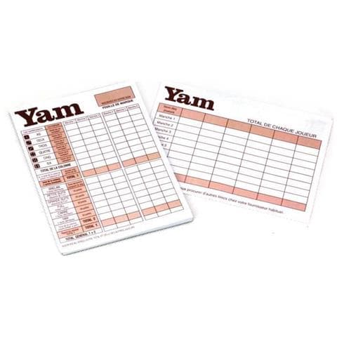 Jeujura Blocco Per Gioco Dello Yam - Blocco Segnapunti 10,5x14,5 Cm, Carta Staccabile, Made In France, Per Giocare A YAMS