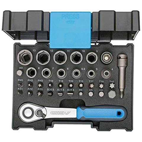 666-u-1 20 / 10,2 Centimetri Set Di Chiavi A Bussola - Blu / Argento (pezzi)  - Foto 1