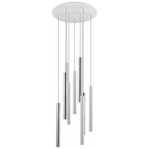 Sospensione A Soffitto A Goccia A Grappolo Integrato A 9 Luci A Led Bianco Opaco, Oro - Foto 6