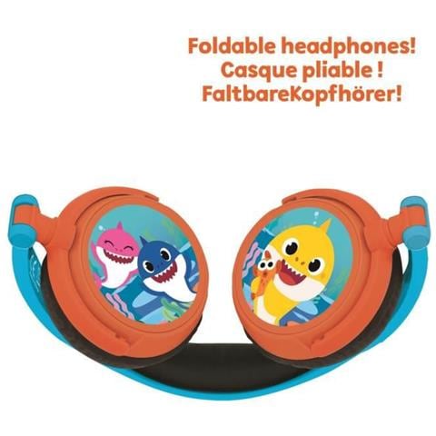 Baby Shark Cuffie Stereo Cablate Pieghevoli Per Bambini Con Limitazione Del Volume Di Ascolto - - Foto 2