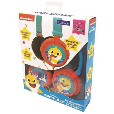 Baby Shark Cuffie Stereo Cablate Pieghevoli Per Bambini Con Limitazione Del Volume Di Ascolto - - Foto 5