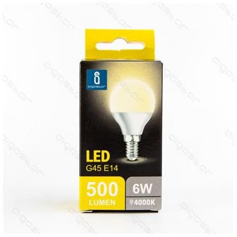 Lampadina Led A5 G45 6w Attacco E14 500 Lumen Color Box 6400k Luce Fredda Angolo 230 D45h80mm Equivale 50w Incandescenza - Foto 4