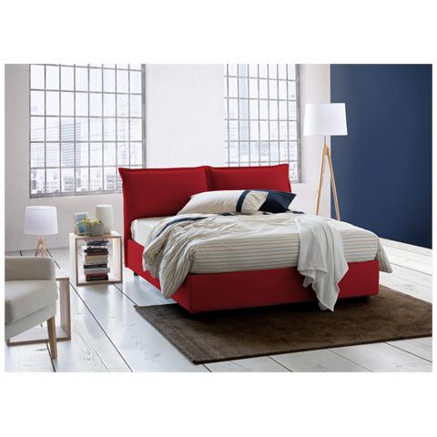 TALAMO ITALIA Letto contenitore Matrimoniale francese Veronica Made in Italy Testata e rivestimento in tessuto Apertura frontale con materasso cm 140x190 incluso Rosso TALAMO ITALIA Letto contenitore Matrimoniale francese Veronica Made in Italy Testata e rivestimento in tessuto Apertura frontale con materasso cm 140x190 incluso Rosso