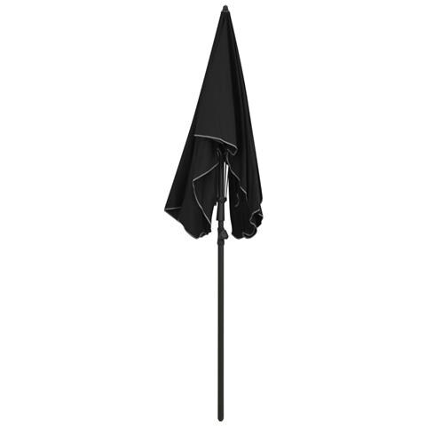 Ombrellone da Giardino con Palo 200x130 cm Nero - Foto 6