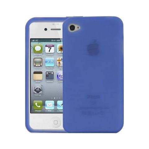 Design Series Custodia in silicone per iPhone 4, Blu - Foto 1