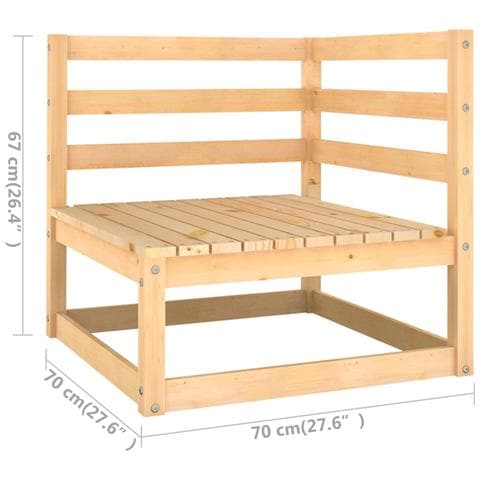 Set Divani Giardino 6 pz con Cuscini in Legno Massello di Pino - Foto 8