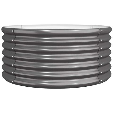 Vaso Giardino Acciaio Verniciato a Polvere 80x80x36cm Antracite - Foto 1