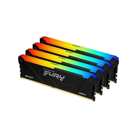 FURY Beast 128GB 3600MT /s DDR4 CL18 DIMM (Kit da 4) RGB - Foto 1