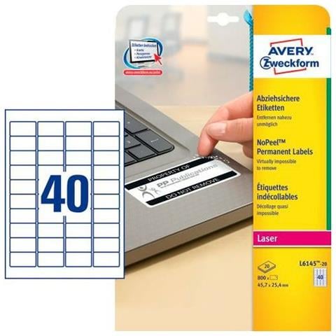 Etichette Per Stampante Bianco 20 Fogli 45,7 X 25,4 Mm - Foto 1