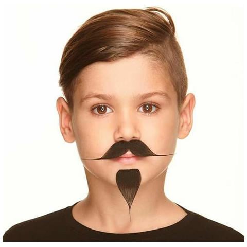 Baffi E Pizzetto Nero Per Bambini - Foto 1