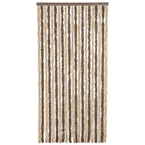 Tenda Antimosche Marrone Scuro E Beige 90x220 Cm In Ciniglia - Foto 3