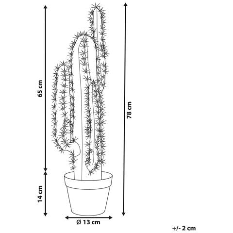 Pianta Artificiale In Vaso 78 Cm Cactus - Foto 2