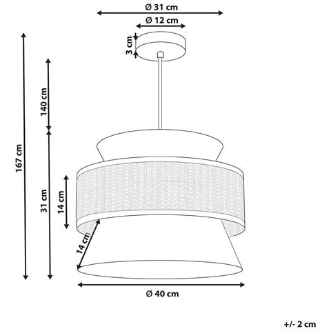 Lampadario Luyano Rattan Verde Chiaro - Foto 9