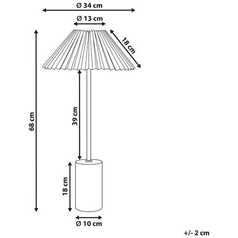 Lampada Da Tavolo Baluarte Lino Sintetico Beige - Foto 9