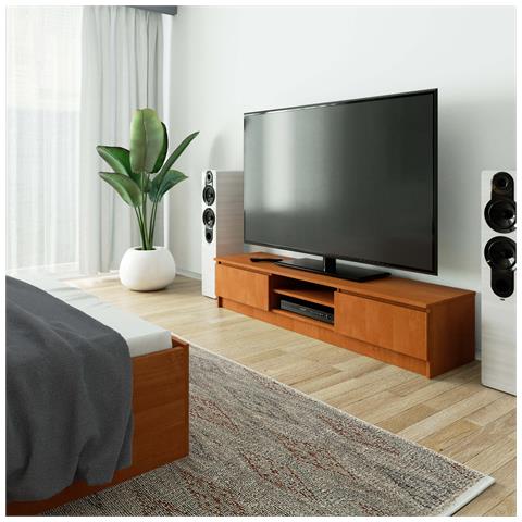 Mobiletto TV, 2 ante, 160x40x33 cm, Colore Ontano - Foto 6