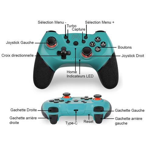 Joystick Senza Fili Compatibile Con Nintendo Switch, Blu - Foto 2