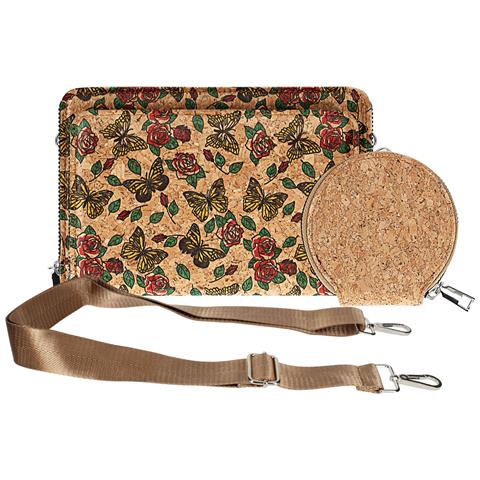 Pochette In Sughero, Collezione Natureprint, Chiusura A Zip - Foto 1