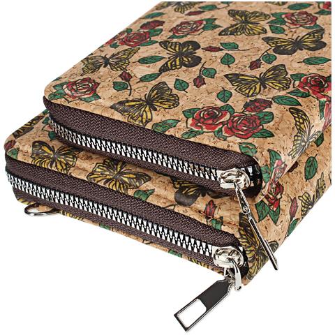 Pochette In Sughero, Collezione Natureprint, Chiusura A Zip - Foto 5