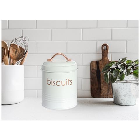 Barattolo Contenitore Ermetico Scatola Alimenti Cucina Con Coperchio Copper Barattolo Biscotti - Foto 2
