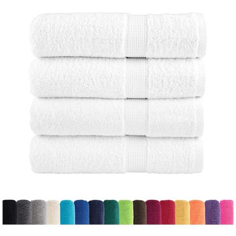 Asciugamani da Doccia SOLUND 4 pz Bianchi 70x140 cm 600gsm - Foto 2