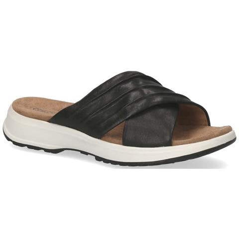 Black Casual Open Slippers Ciabatte Pelle Scarpe Donna Nero Eu 36, 9-27206-28-040 - Foto 2