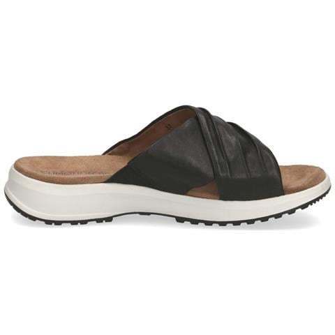 Black Casual Open Slippers Ciabatte Pelle Scarpe Donna Nero Eu 36, 9-27206-28-040 - Foto 3