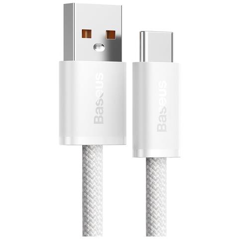 Cavo Usb / Usb-c 1m 100w Per Ricarica E Trasferimento Veloce In Nylon Intrecciato, Bianco - Foto 2