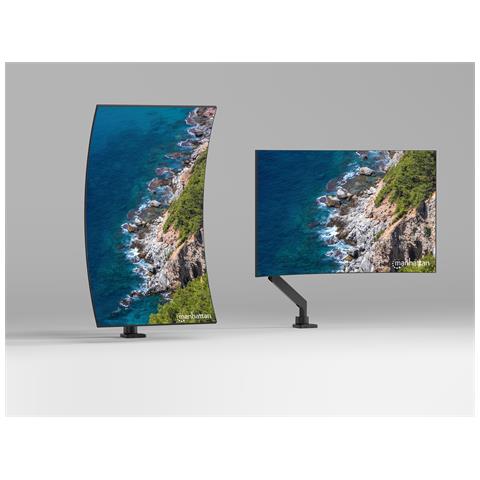 462594 Supporti a parete per TV 144,8 cm (57") Scrivania Nero - Foto 2