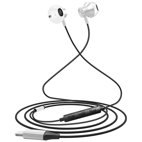 Cuffie Con Cavo Lightning Semi-intra-auricolari, Argento - Foto 1