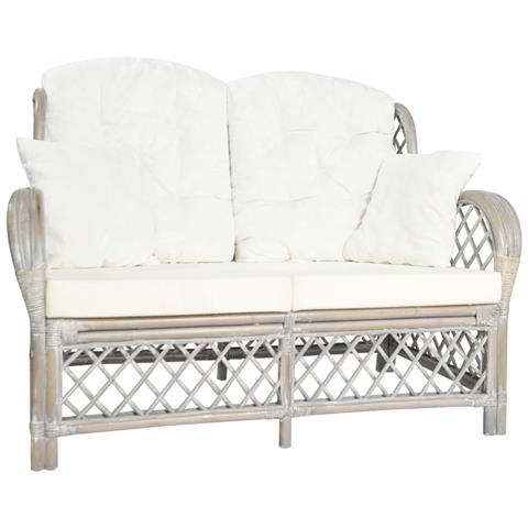 Lusso Casadino -  Divano A 2 Posti In Rattan Grigio - Foto 2